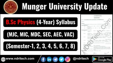 Munger University BSc Physics New Syllabus Sem- 1 2 3 4 5 6 7 8