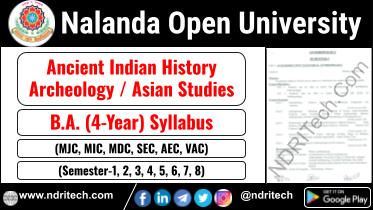 NOU BA AIHC Archeology Asian Studies New Syllabus Sem- 1 2 3 4 5 6 7 8