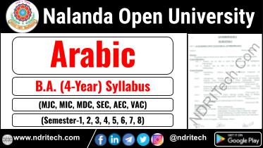 NOU BA Arabic New Syllabus Sem- 1 2 3 4 5 6 7 8