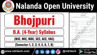 NOU BA Bhojpuri New Syllabus Sem- 1 2 3 4 5 6 7 8
