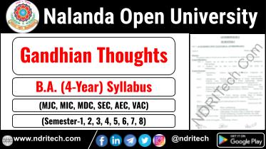 NOU BA Gandhian Thoughts New Syllabus Sem- 1 2 3 4 5 6 7 8