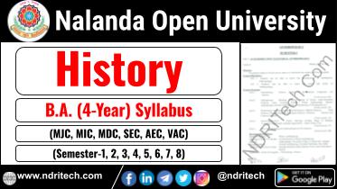 NOU BA History New Syllabus Sem- 1 2 3 4 5 6 7 8