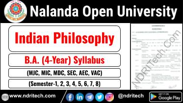 NOU BA Indian Philosophy New Syllabus Sem- 1 2 3 4 5 6 7 8