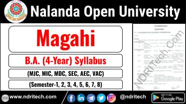 NOU BA Magahi New Syllabus Sem- 1 2 3 4 5 6 7 8