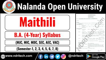 NOU BA Maithili New Syllabus Sem- 1 2 3 4 5 6 7 8
