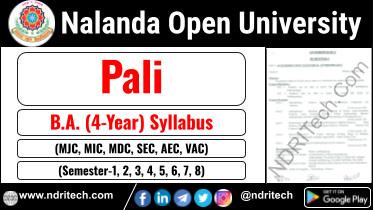 NOU BA Pali New Syllabus Sem- 1 2 3 4 5 6 7 8