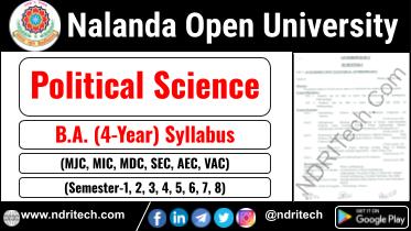 NOU BA Political Science New Syllabus Sem- 1 2 3 4 5 6 7 8