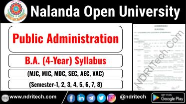 NOU BA Public Administration New Syllabus Sem- 1 2 3 4 5 6 7 8