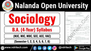 NOU BA Sociology New Syllabus Sem- 1 2 3 4 5 6 7 8