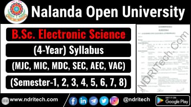 NOU BSc Electronic Science New Syllabus Sem- 1 2 3 4 5 6 7 8