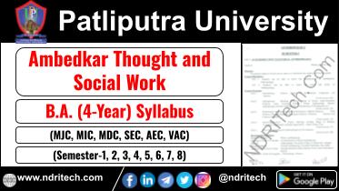Patliputra University BA Ambedkar Thought and Social Work New Syllabus Sem- 1 2 3 4 5 6 7 8