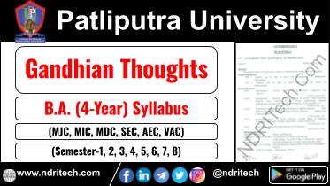 Patliputra University BA Gandhian Thoughts New Syllabus Sem- 1 2 3 4 5 6 7 8