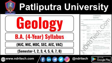 Patliputra University BA Geology New Syllabus Sem- 1 2 3 4 5 6 7 8