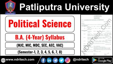 Patliputra University BA Political Science New Syllabus Sem- 1 2 3 4 5 6 7 8