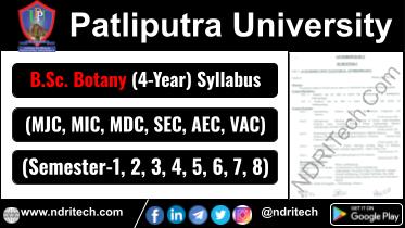 Patliputra University BSc Botany New Syllabus Sem-1 2 3 4 5 6 7 8
