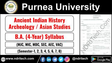 Purnea University BA AIHC Archeology Asian Studies New Syllabus Sem- 1 2 3 4 5 6 7 8