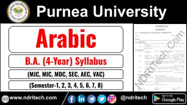 Purnea University BA Arabic New Syllabus Sem- 1 2 3 4 5 6 7 8