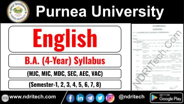 Purnea University BA English New Syllabus Sem- 1 2 3 4 5 6 7 8