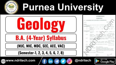 Purnea University BA Geology New Syllabus Sem- 1 2 3 4 5 6 7 8