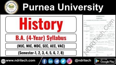 Purnea University BA History New Syllabus Sem- 1 2 3 4 5 6 7 8