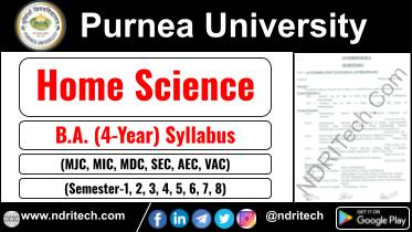 Purnea University BA Home Science New Syllabus Sem- 1 2 3 4 5 6 7 8