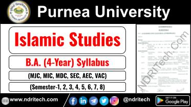 Purnea University BA Islamic Studies New Syllabus Sem- 1 2 3 4 5 6 7 8