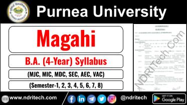 Purnea University BA Magahi New Syllabus Sem- 1 2 3 4 5 6 7 8