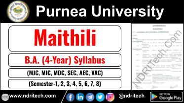 Purnea University BA Maithili New Syllabus Sem- 1 2 3 4 5 6 7 8