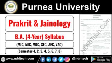 Purnea University BA Prakrit & Jainology New Syllabus Sem- 1 2 3 4 5 6 7 8