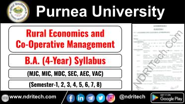 Purnea University BA Rural Economics and Co-Operative Management New Syllabus Sem- 1 2 3 4 5 6 7 8