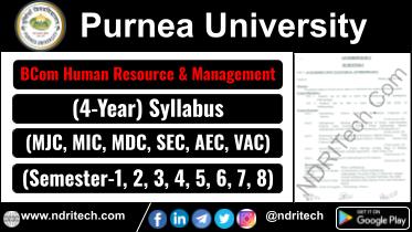 Purnea University BCom Human Resource & Management New Syllabus Sem- 1 2 3 4 5 6 7 8