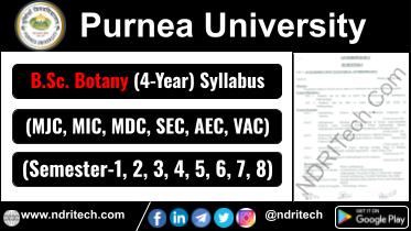 Purnea University BSc Botany New Syllabus Sem-1 2 3 4 5 6 7 8