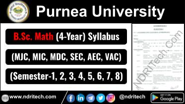 Purnea University BSc Mathematics New Syllabus Sem-1 2 3 4 5 6 7 8