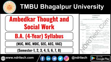TMBU BA Ambedkar Thought and Social Work New Syllabus Sem- 1 2 3 4 5 6 7 8