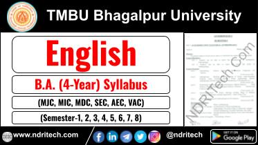 TMBU BA English New Syllabus Sem- 1 2 3 4 5 6 7 8