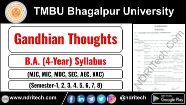 TMBU BA Gandhian Thoughts New Syllabus Sem- 1 2 3 4 5 6 7 8