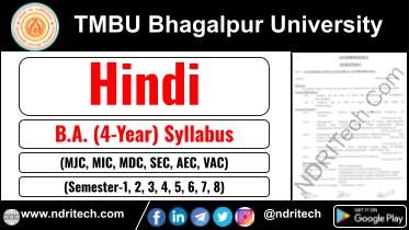 TMBU BA Hindi New Syllabus Sem- 1 2 3 4 5 6 7 8