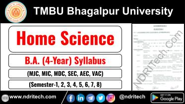 TMBU BA Home Science New Syllabus Sem- 1 2 3 4 5 6 7 8