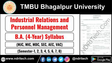 TMBU BA Industrial Relations and Personnel Management New Syllabus Sem- 1 2 3 4 5 6 7 8