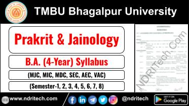TMBU BA Prakrit & Jainology New Syllabus Sem- 1 2 3 4 5 6 7 8