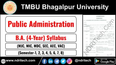 TMBU BA Public Administration New Syllabus Sem- 1 2 3 4 5 6 7 8