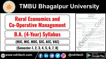 TMBU BA Rural Economics and Co-Operative Management New Syllabus Sem- 1 2 3 4 5 6 7 8