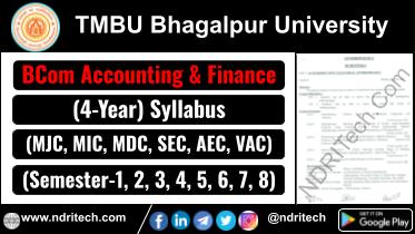 TMBU BCom Accounting & Finance New Syllabus Sem- 1 2 3 4 5 6 7 8