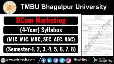 TMBU BCom Marketing New Syllabus Sem- 1 2 3 4 5 6 7 8