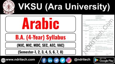 VKSU BA Arabic New Syllabus Sem- 1 2 3 4 5 6 7 8