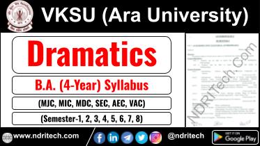VKSU BA Dramatics New Syllabus Sem- 1 2 3 4 5 6 7 8