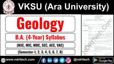 VKSU BA Geology New Syllabus Sem- 1 2 3 4 5 6 7 8