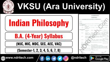 VKSU BA Indian Philosophy New Syllabus Sem- 1 2 3 4 5 6 7 8