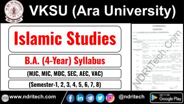 VKSU BA Islamic Studies New Syllabus Sem- 1 2 3 4 5 6 7 8