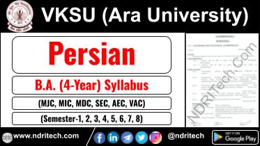 VKSU BA Persian New Syllabus Sem- 1 2 3 4 5 6 7 8